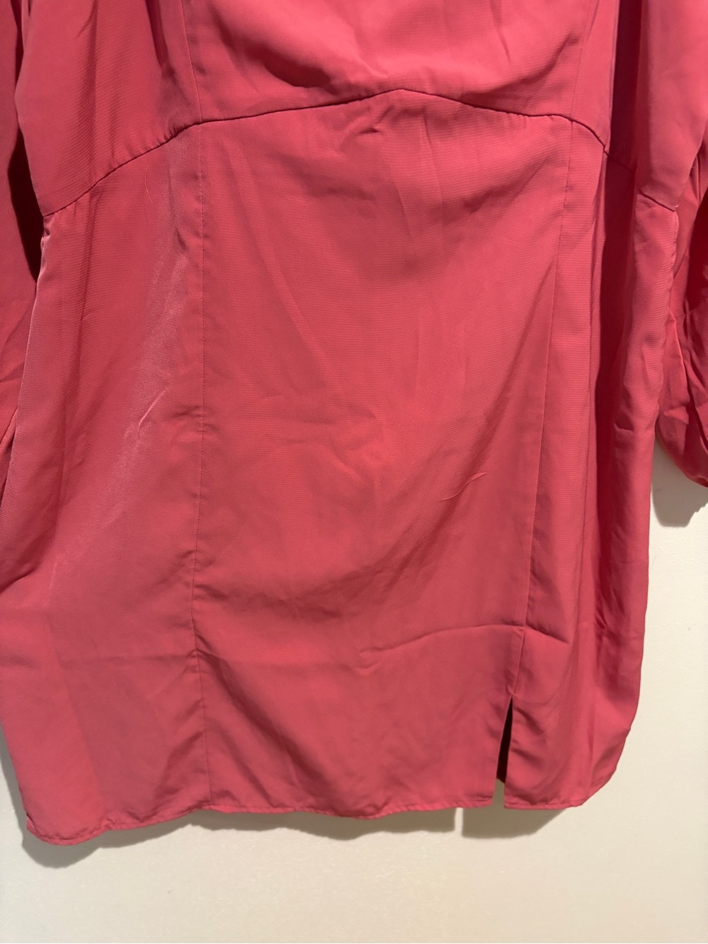 Abercrombie & Fitch Long Sleeve Sweetheart Neck Mini Dress Coral Pink Size Large - Picture 8 of 10